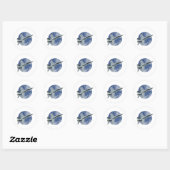 Sticker Rond F/A-18C Hornet sur un nuage circulaire (Feuille)