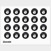 Sticker Rond F Bombe (Feuille)