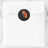 Sticker Rond F-Caw-F Chicken Essential Minimal Clean (Sac)