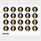 Sticker Rond F-caw-f Chicken Pot Pi Day Drôle Math Sarcastique (Feuille)