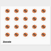 Sticker Rond F-Caw-F Classique Tendance Décontractée (Feuille)