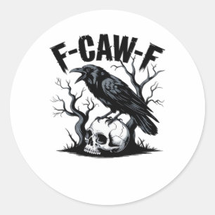 Sticker Rond F Caw F Conception minimale essentielle propre