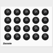 Sticker Rond F-Caw-F Corbeau Rétro Classique (Feuille)