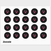 Sticker Rond F Caw F Crow Anti Valentine's Day Dark Gothic Brok (Feuille)