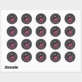 Sticker Rond F Caw F Crow Anti Valentine's Day Dark Gothic Brok (Feuille)