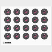 Sticker Rond F Caw F Crow Anti Valentine's Day Dark Gothic Brok (Feuille)