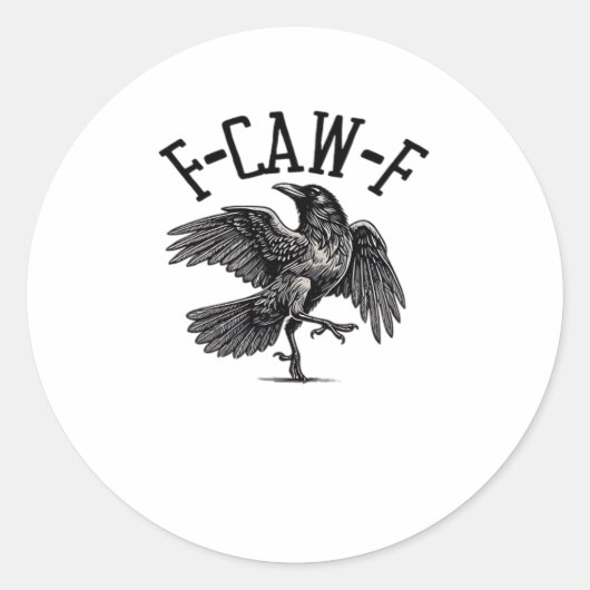 Sticker Rond F Caw F Crow Créatif Décontracté (Devant)