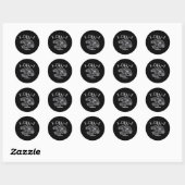 Sticker Rond F-Caw-F Crow Gothic Humor Funny (Feuille)