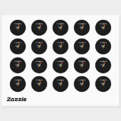 Sticker Rond F-Caw-F Drôle Tendance (Feuille)