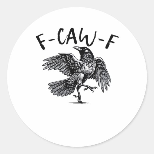 Sticker Rond F-Caw-F Essential Classic Style (Devant)