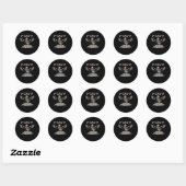 Sticker Rond F-Caw-F Funny Chicken Halloween Cool Unique (Feuille)