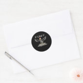Sticker Rond F-Caw-F Funny Chicken Halloween Cool Unique (Enveloppe)
