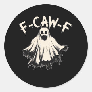 Sticker Rond F-Caw-F Humor Retro Classic