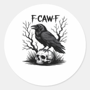 Sticker Rond F Caw F Look Vintage Essentiel Cool