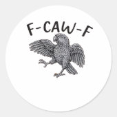 Sticker Rond F Caw F Minimal Clean Design (Devant)