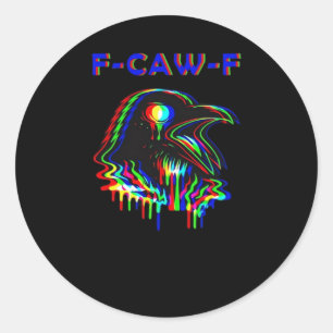 Sticker Rond F-Caw-F Musique de fête d'Halloween Essentiel