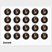 Sticker Rond F-Caw-F Poulet Classique Créatif Décontracté (Feuille)