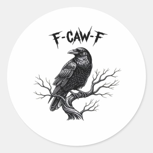 Sticker Rond F Caw F Style Moderne Tendance (Devant)