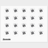 Sticker Rond F Caw F Style Rétro Classique (Feuille)