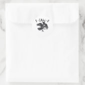 Sticker Rond F Caw F Style Rétro Classique (Sac)