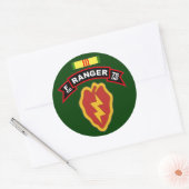 Sticker Rond F Co, 75e régiment d'infanterie - Rangers, Vietnam (Enveloppe)