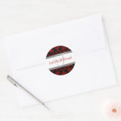 Sticker Rond F Monogrammes Pour Les Sceaux Faire-part de mariag (Enveloppe)