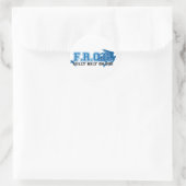 Sticker Rond F.R.O.G. - Pleinement confiance en Dieu (bleu) (Sac)