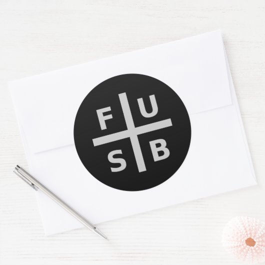 STICKER ROND F.U.S.B. (Enveloppe)