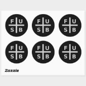 STICKER ROND F.U.S.B. (Feuille)