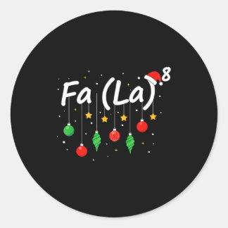 Sticker Rond Fa (la) 8 Funny Christmas Santa Fa La Math Teacher