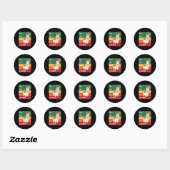 STICKER ROND FA LA LA LA LAMA (Feuille)