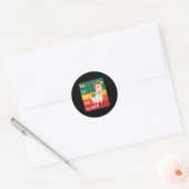 STICKER ROND FA LA LA LA LAMA (Enveloppe)