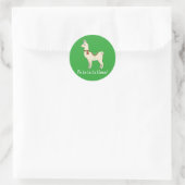 Sticker Rond Fa La La Llama ! (Sac)