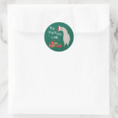 Sticker Rond Fa La Llama Chemise - Llama Christmas (Sac)