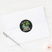 Sticker Rond Fa Ra Ra Rawr Long Cou Dinosaure Été Noël (Enveloppe)
