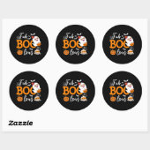 Sticker Rond Fab Boo Lous Cute Ghost Halloween (Feuille)