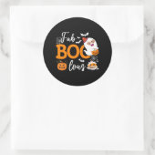 Sticker Rond Fab Boo Lous Cute Ghost Halloween (Sac)