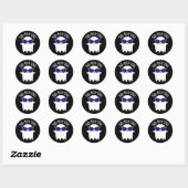 Sticker Rond Fab-Boo-Lous Funny Ghost Pun Dark BG (Feuille)