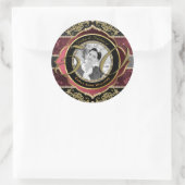 Sticker Rond Fabable à Fifty Gold Ruby Diamonds Cadre photo (Sac)