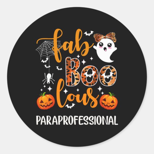 Sticker Rond Faboolous Paraprofessionnel Fun Para Squad Happy H (Devant)
