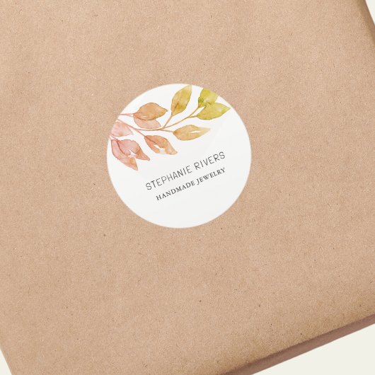 Sticker Rond Fabricant de bijoux en aquarelle