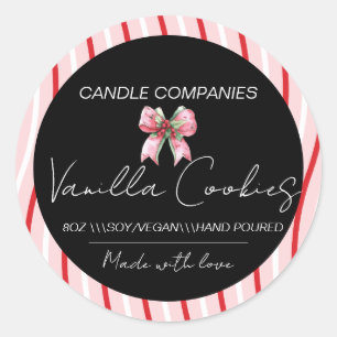 Sticker Rond Fabricant de bougies de Noël en forme de nœud