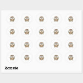 Sticker Rond Fabrication de biscuits Pétrissage Chat Fabricatio (Feuille)