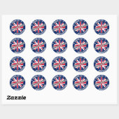 Sticker Rond Fabriqué à Brighton Angleterre Union Jack Drapeau (Feuille)