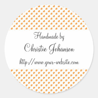 Sticker Rond Fabriqué à la main par - conception des coeurs