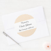 Sticker Rond Fabriqué à la main par - conception des coeurs (Enveloppe)