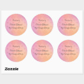 Sticker Rond Fabriqué à la main par - design floral (Feuille)