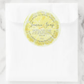 Sticker Rond Fabriqué à la main, savon au citron (Sac)