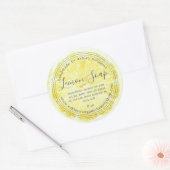 Sticker Rond Fabriqué à la main, savon au citron (Enveloppe)