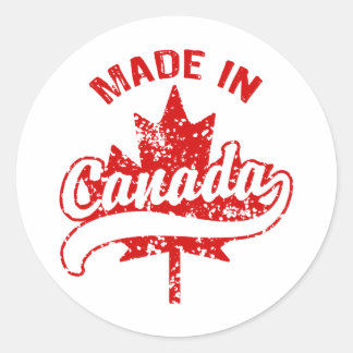 Sticker Rond Fabriqué Au Canada